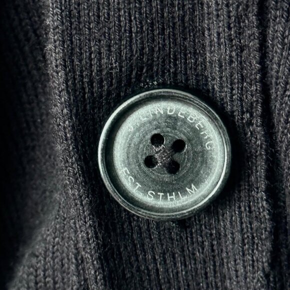 J.Lindeberg Cotton V-Neck Cardigan | Small | Black - Picture 5 of 10